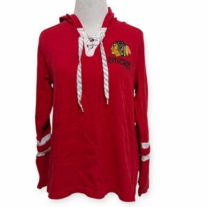 🎀 3/$20 NHL medium Red Chicago Blackhawks Hoodie